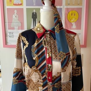 Zara Shirt Dress with Head Tie